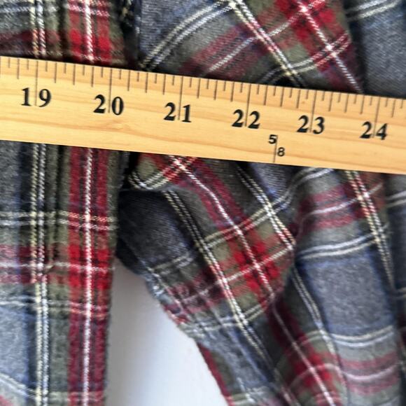LL Bean Shirt Mens Small Plaid Flannel Button Down Slightly Fitted Cabin Outdoor - Picture 6 of 7